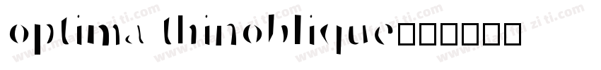 optima thinoblique字体转换